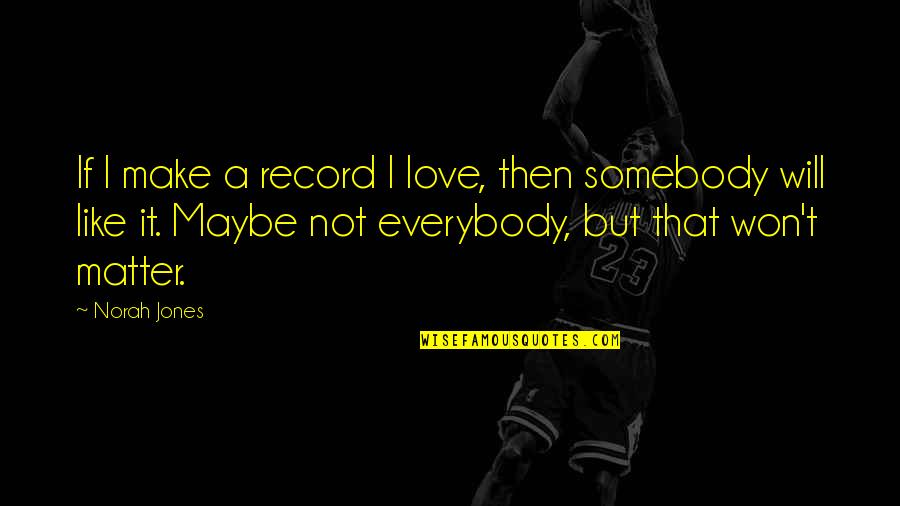 Crossfit Hero Wod Quotes By Norah Jones: If I make a record I love, then