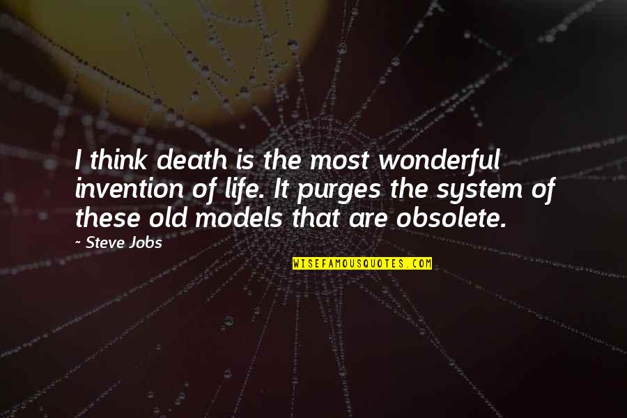 Crossing My Mind Quotes By Steve Jobs: I think death is the most wonderful invention