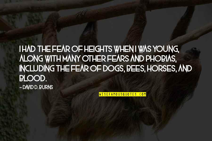 Crossing Oceans Gina Holmes Quotes By David D. Burns: I had the fear of heights when I Crossing Oceans Gina Holmes Quotes By David D. Burns: I had the fear of heights when I