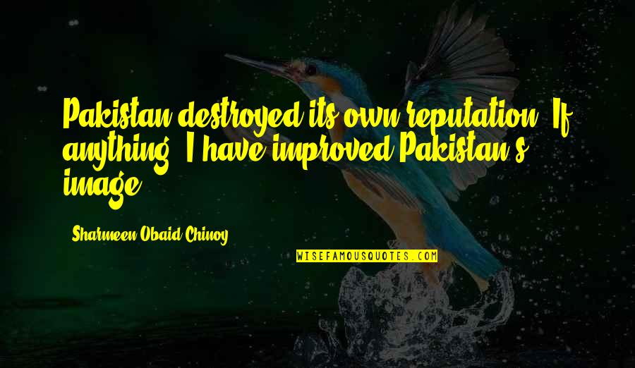 Crossing The Delaware Quotes By Sharmeen Obaid-Chinoy: Pakistan destroyed its own reputation. If anything, I Crossing The Delaware Quotes By Sharmeen Obaid-Chinoy: Pakistan destroyed its own reputation. If anything, I