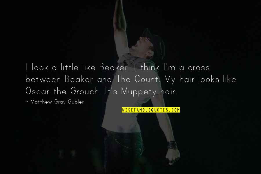 Cross's Quotes By Matthew Gray Gubler: I look a little like Beaker. I think