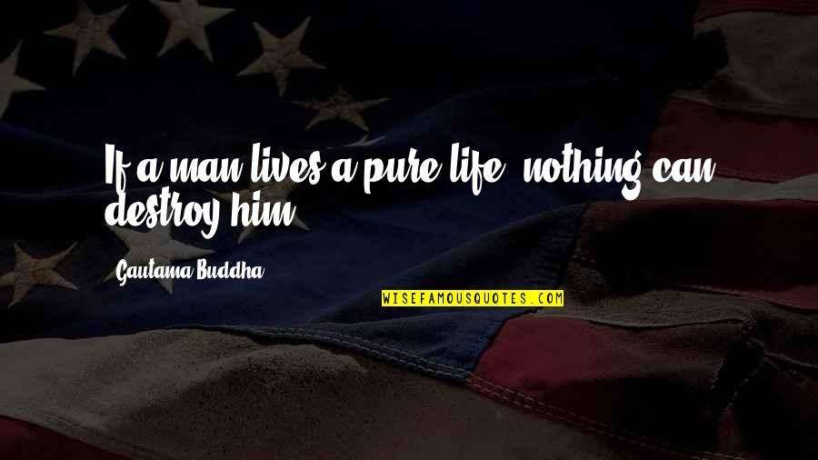 Crotty Cheesesteak Quotes By Gautama Buddha: If a man lives a pure life, nothing