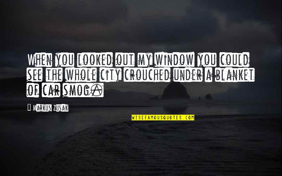 Crouched Quotes By Markus Zusak: When you looked out my window you could