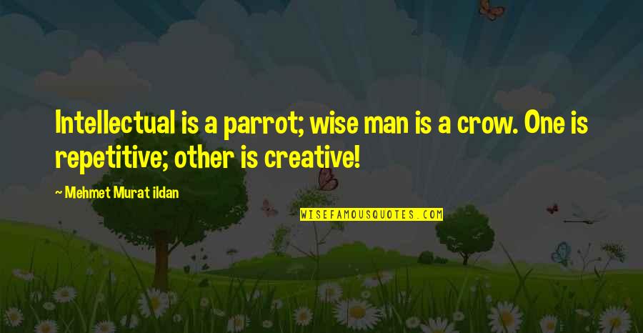 Crow Quotes By Mehmet Murat Ildan: Intellectual is a parrot; wise man is a