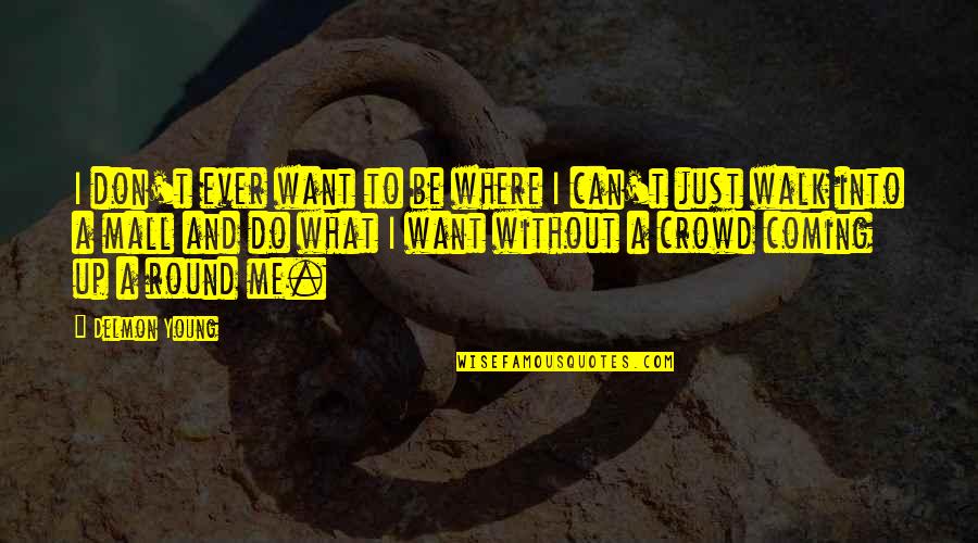 Crowds Quotes By Delmon Young: I don't ever want to be where I