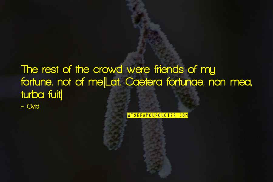 Crowds Quotes By Ovid: The rest of the crowd were friends of