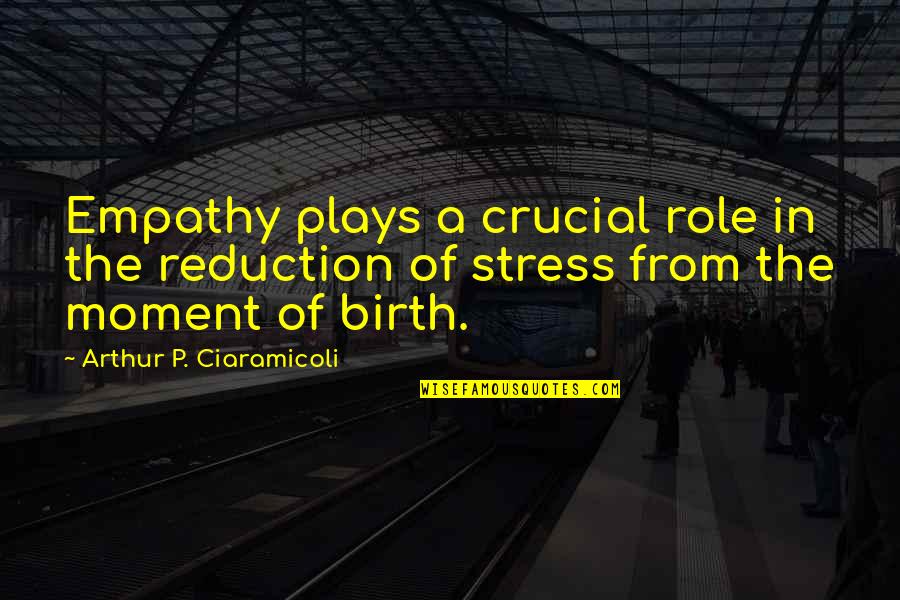 Crucial Moment Quotes By Arthur P. Ciaramicoli: Empathy plays a crucial role in the reduction