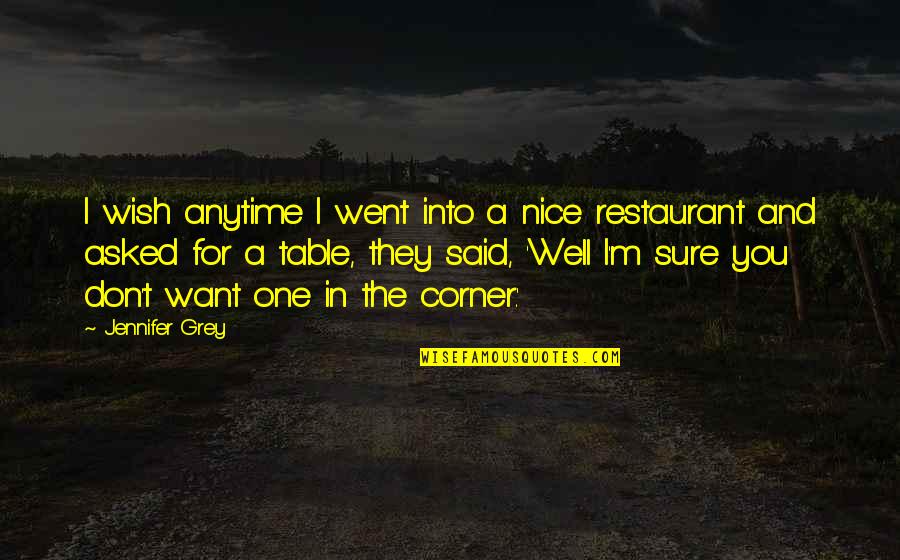 Crucible Revenge Theme Quotes By Jennifer Grey: I wish anytime I went into a nice Crucible Revenge Theme Quotes By Jennifer Grey: I wish anytime I went into a nice