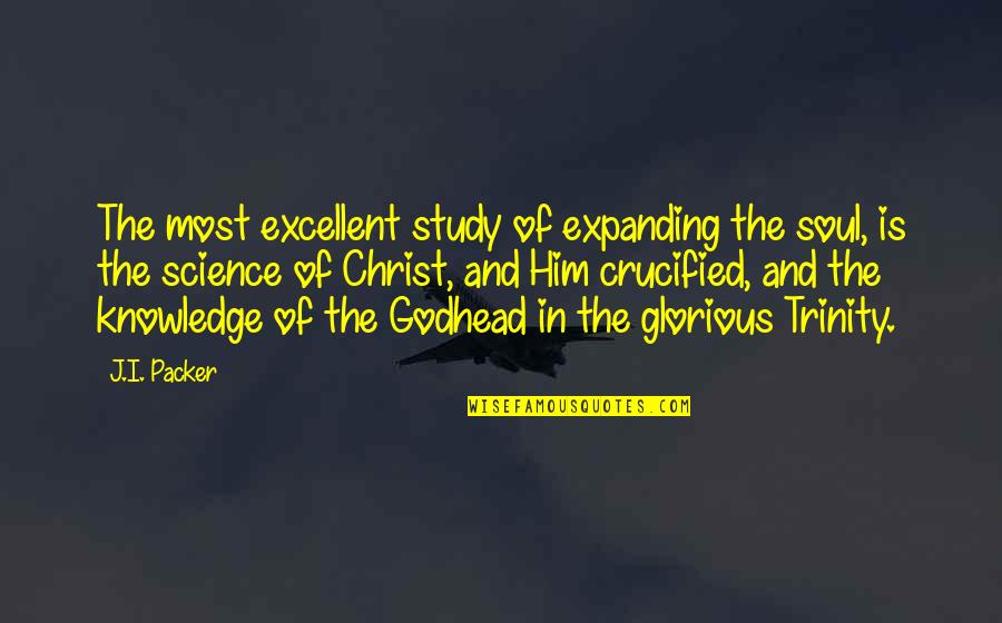Crucified Christ Quotes By J.I. Packer: The most excellent study of expanding the soul,