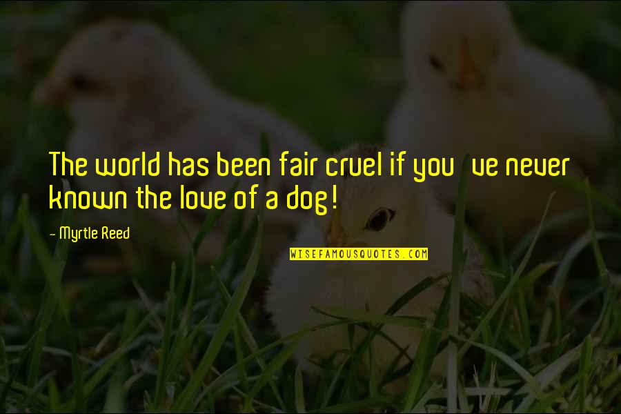 Cruel World Quotes By Myrtle Reed: The world has been fair cruel if you've