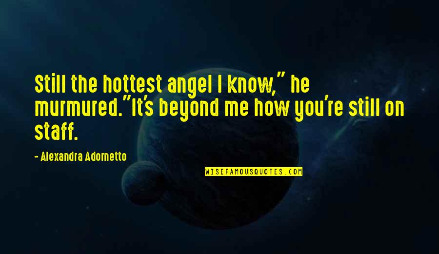 Crummy Quotes By Alexandra Adornetto: Still the hottest angel I know," he murmured."It's