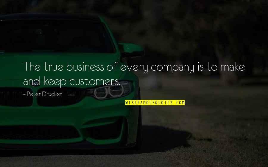 Crunched Metal Drifting Quotes By Peter Drucker: The true business of every company is to
