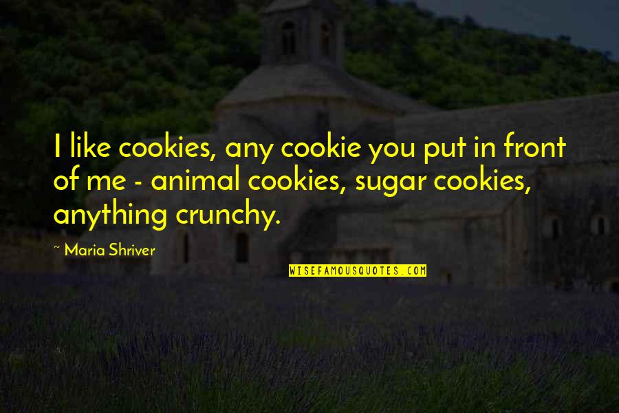 Crunchy Cookies Quotes By Maria Shriver: I like cookies, any cookie you put in