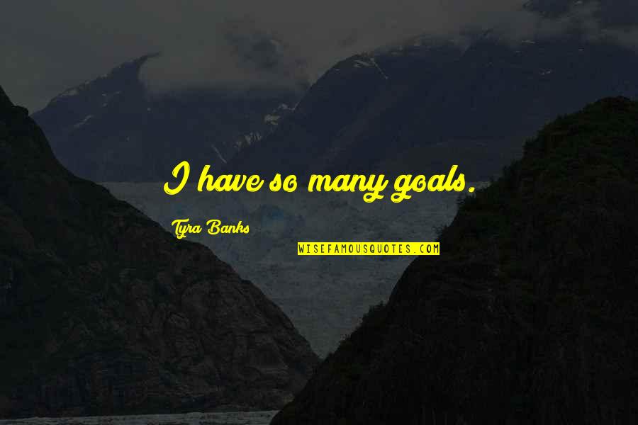 Crunchy Mama Quotes By Tyra Banks: I have so many goals.