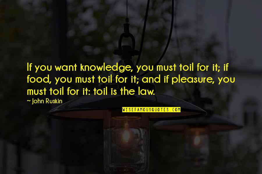 Crush Bob Ong Quotes By John Ruskin: If you want knowledge, you must toil for