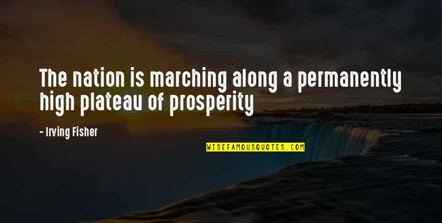 Crush Ignores Me Quotes By Irving Fisher: The nation is marching along a permanently high