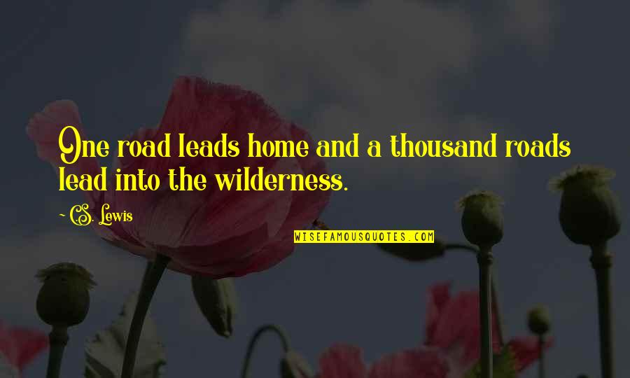 Crushable Outback Quotes By C.S. Lewis: One road leads home and a thousand roads