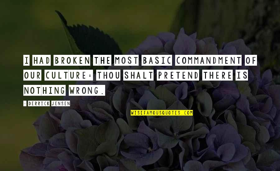 Crushed Dreams Quotes By Derrick Jensen: I had broken the most basic commandment of