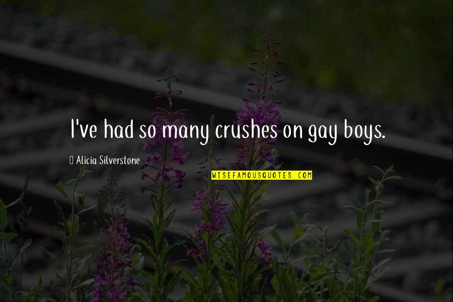 Crushes Quotes By Alicia Silverstone: I've had so many crushes on gay boys.