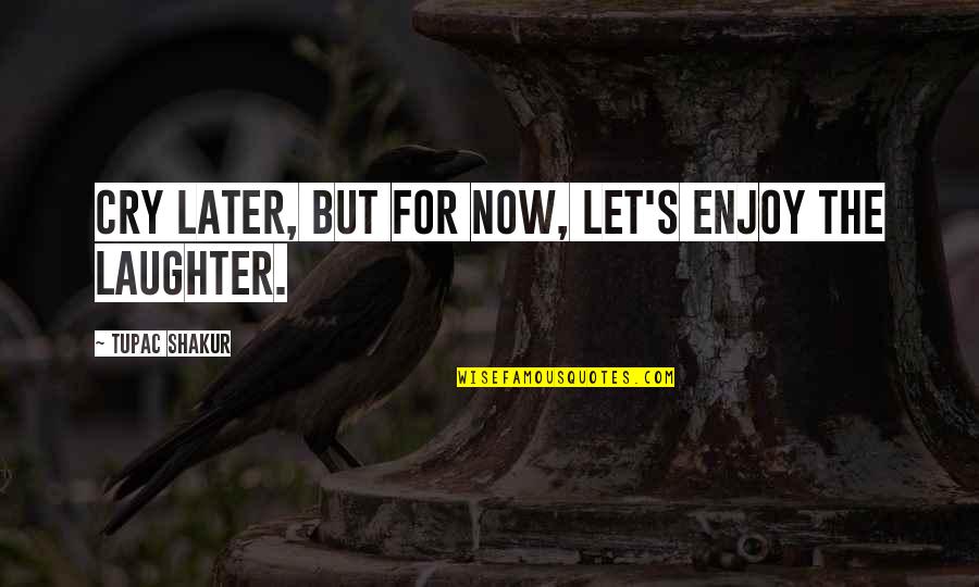 Cry Later Quotes By Tupac Shakur: Cry later, but for now, let's enjoy the