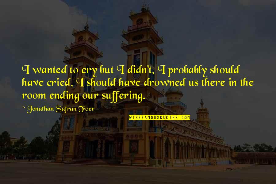 Cry Sad Quotes By Jonathan Safran Foer: I wanted to cry but I didn't, I