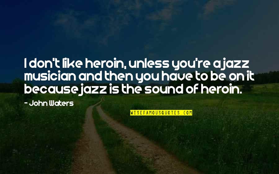 Cryaotic Stream Quotes By John Waters: I don't like heroin, unless you're a jazz