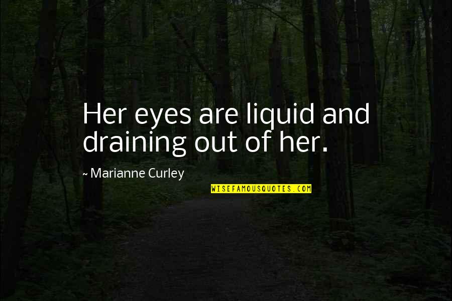 Crying Eyes Quotes By Marianne Curley: Her eyes are liquid and draining out of