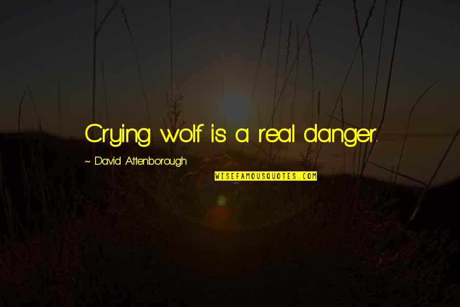 Crying Wolf Quotes By David Attenborough: Crying wolf is a real danger.