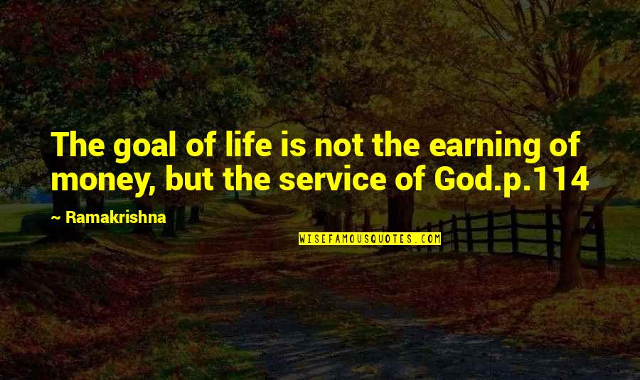 Cryptography Pdf Quotes By Ramakrishna: The goal of life is not the earning