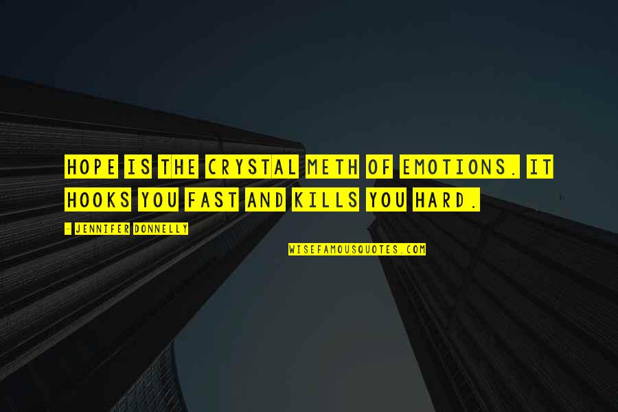 Crystal Meth Quotes By Jennifer Donnelly: Hope is the crystal meth of emotions. It