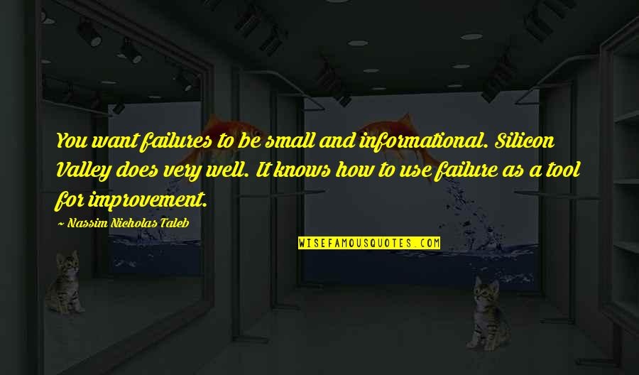 Cs Go All Quotes By Nassim Nicholas Taleb: You want failures to be small and informational.