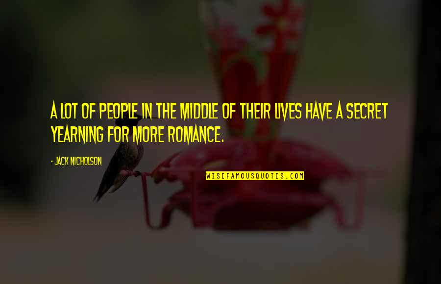 Cs Lewis Wormwood Quotes By Jack Nicholson: A lot of people in the middle of Cs Lewis Wormwood Quotes By Jack Nicholson: A lot of people in the middle of