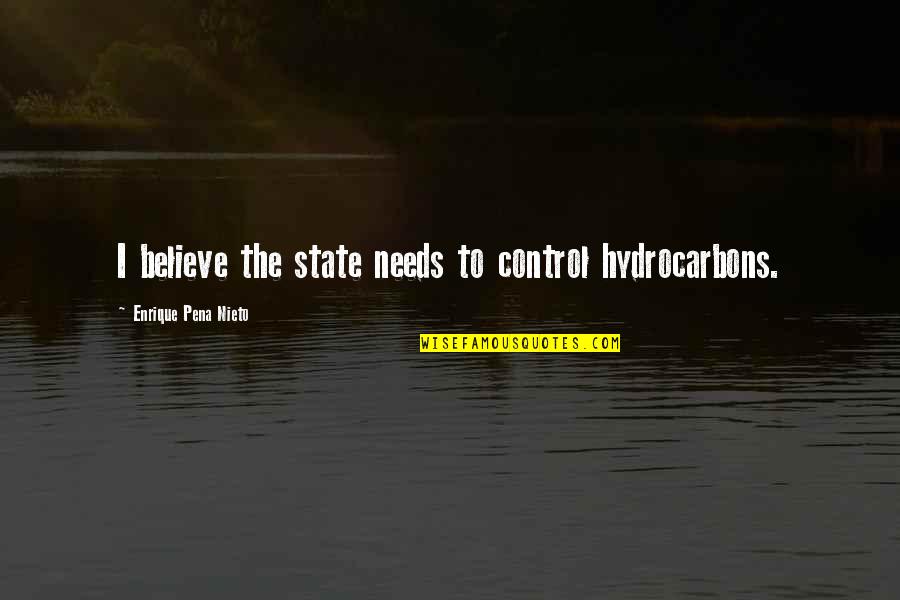 Cse Students Quotes By Enrique Pena Nieto: I believe the state needs to control hydrocarbons.