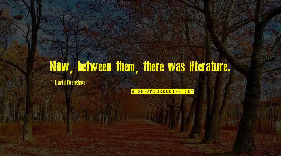 Csorba Anita Quotes By David Foenkinos: Now, between them, there was literature. Csorba Anita Quotes By David Foenkinos: Now, between them, there was literature.