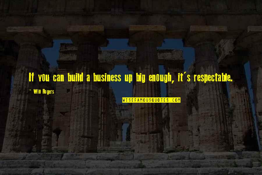 Cu Chi Tunnel Quotes By Will Rogers: If you can build a business up big
