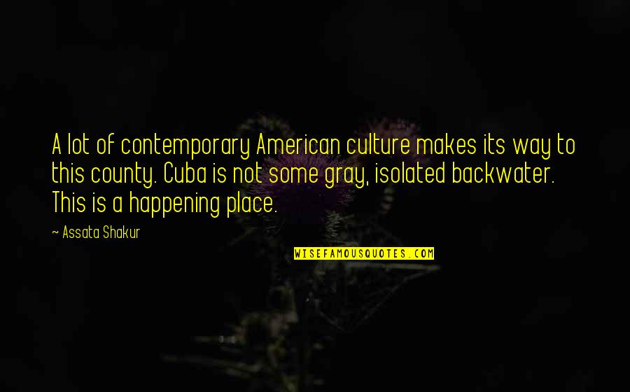 Cuba Quotes By Assata Shakur: A lot of contemporary American culture makes its