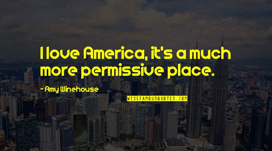 Cubbyholes In Boys Quotes By Amy Winehouse: I love America, it's a much more permissive