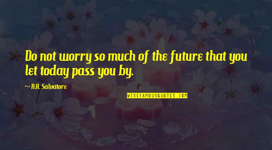 Cuccinello Restaurant Quotes By R.A. Salvatore: Do not worry so much of the future