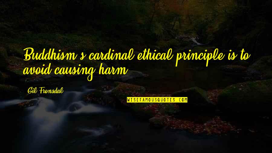 Cuchen Ih Quotes By Gil Fronsdal: Buddhism's cardinal ethical principle is to avoid causing
