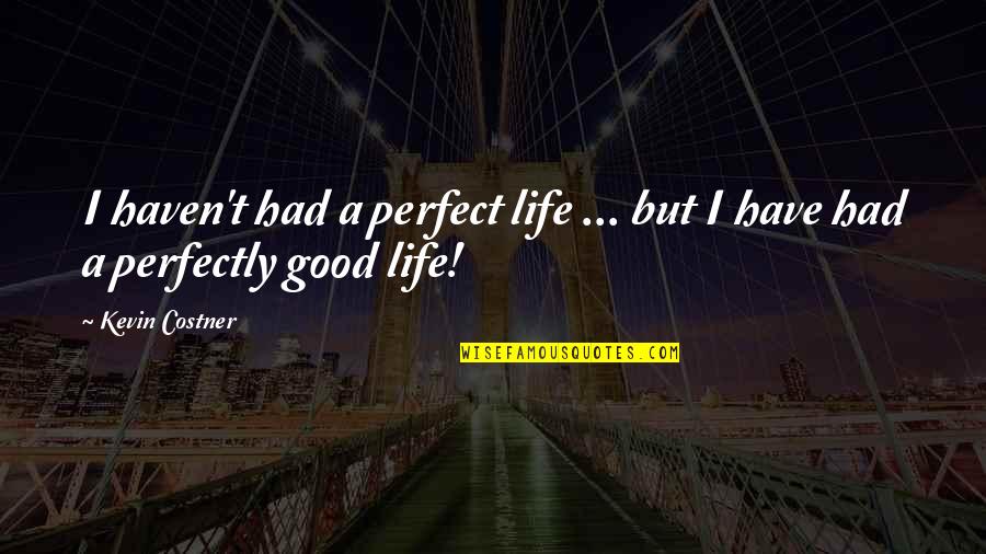 Cuco Song Quotes By Kevin Costner: I haven't had a perfect life ... but