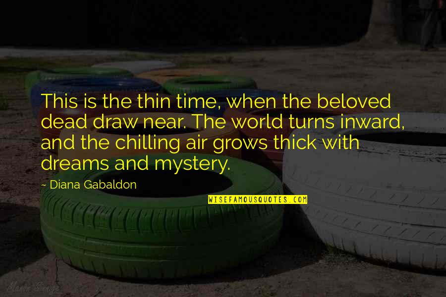 Cucullo Ave Quotes By Diana Gabaldon: This is the thin time, when the beloved