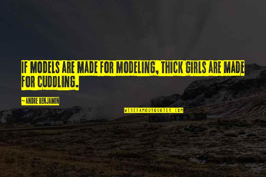 Cuddling Up Quotes By Andre Benjamin: If models are made for modeling, thick girls