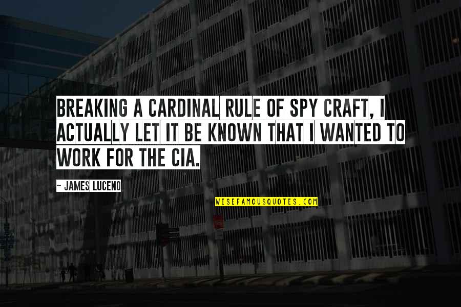 Cuerpos Perfectos Quotes By James Luceno: Breaking a cardinal rule of spy craft, I Cuerpos Perfectos Quotes By James Luceno: Breaking a cardinal rule of spy craft, I