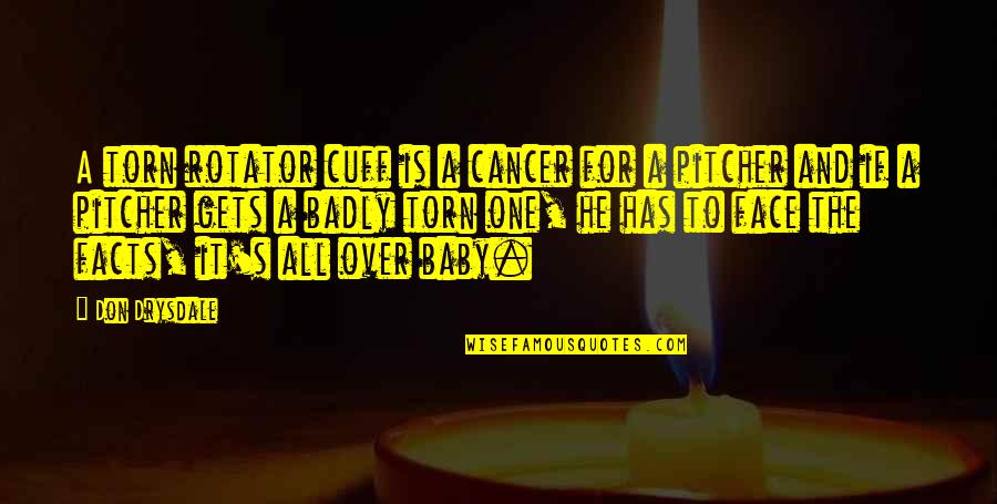 Cuff Quotes By Don Drysdale: A torn rotator cuff is a cancer for Cuff Quotes By Don Drysdale: A torn rotator cuff is a cancer for