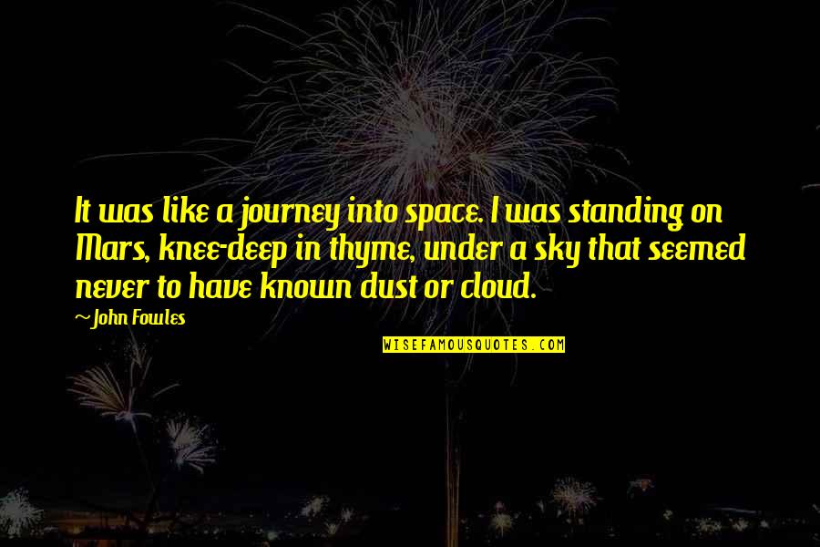 Cuffaro Autobus Quotes By John Fowles: It was like a journey into space. I Cuffaro Autobus Quotes By John Fowles: It was like a journey into space. I
