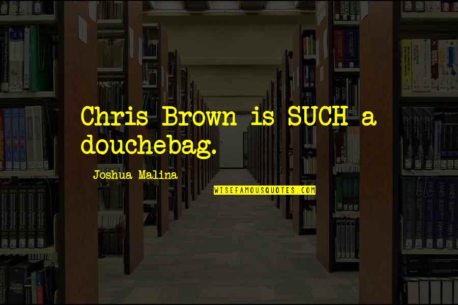 Culigrufi Quotes By Joshua Malina: Chris Brown is SUCH a douchebag.