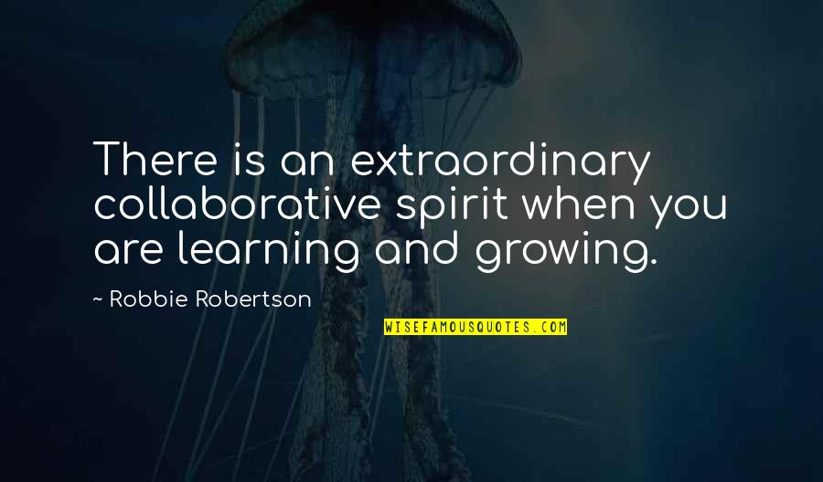 Culinary Student Quotes By Robbie Robertson: There is an extraordinary collaborative spirit when you