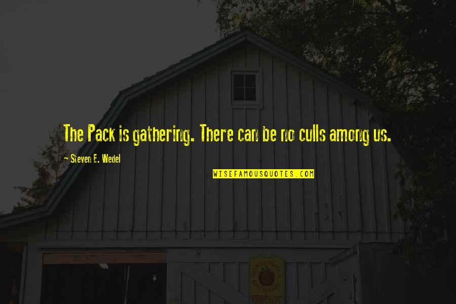 Culls Quotes By Steven E. Wedel: The Pack is gathering. There can be no Culls Quotes By Steven E. Wedel: The Pack is gathering. There can be no