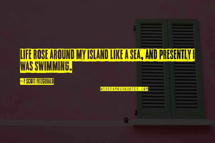 Culminar Sinonimo Quotes By F Scott Fitzgerald: Life rose around my island like a sea,