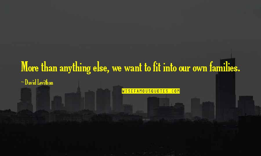 Culotes Quotes By David Levithan: More than anything else, we want to fit Culotes Quotes By David Levithan: More than anything else, we want to fit